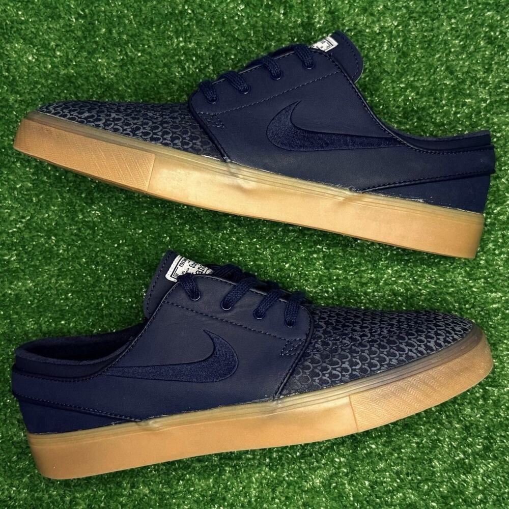 Nike Zoom Stefan Janoski Leather Dark Obsidian Blue Men’s 9 Rare Skate Shoes